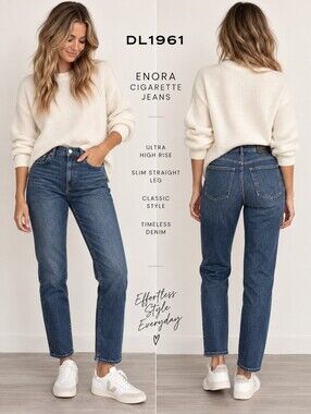 DL1961 Enora Cigarette Jeans Size 29 Ultra High Rise Cromer Straight Leg